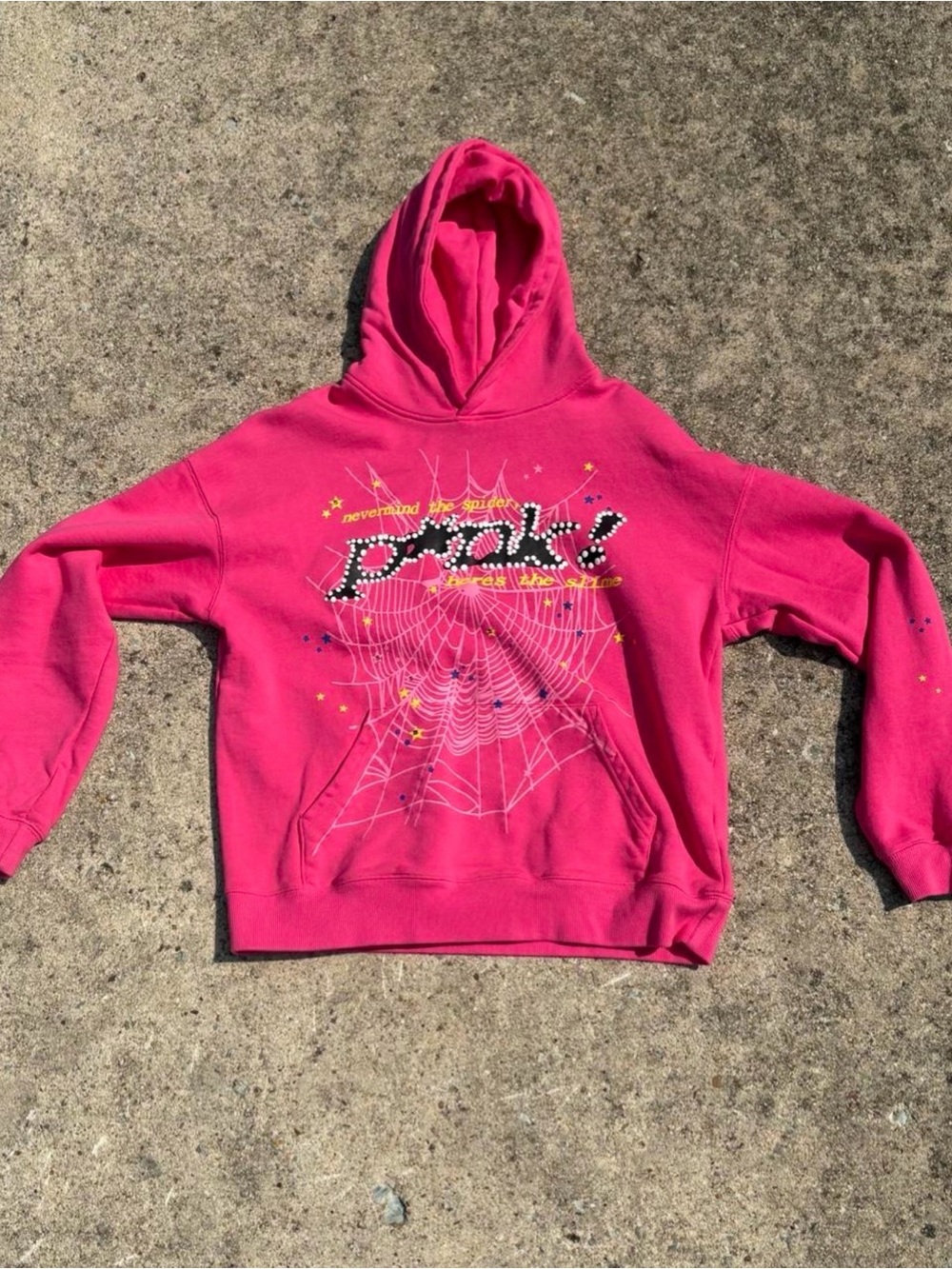 Pink Graphic Hooded Sweatshirt - Unbranded